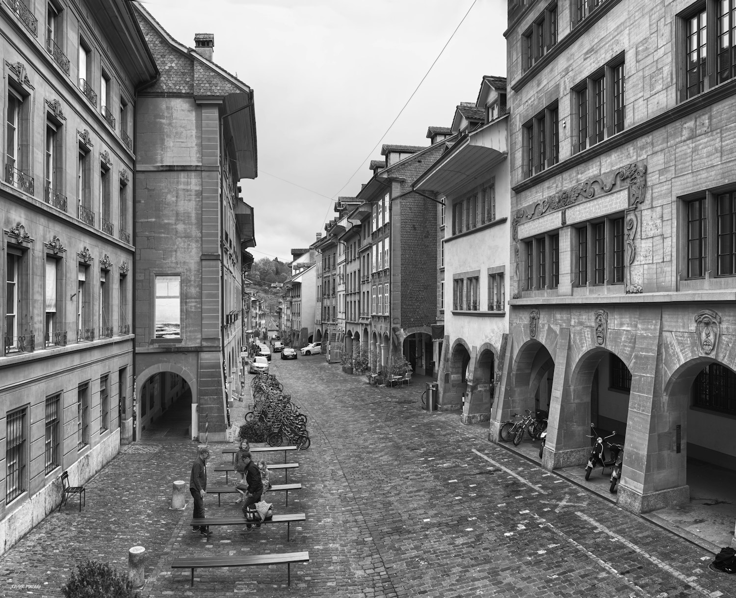 A quiet historic street in Bern